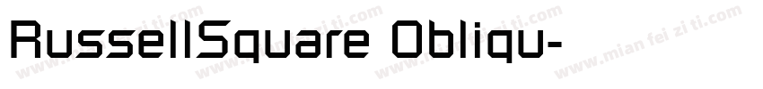 RussellSquare Obliqu字体转换
